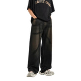 Casual Dyeing Wide-leg Denim  Jeans